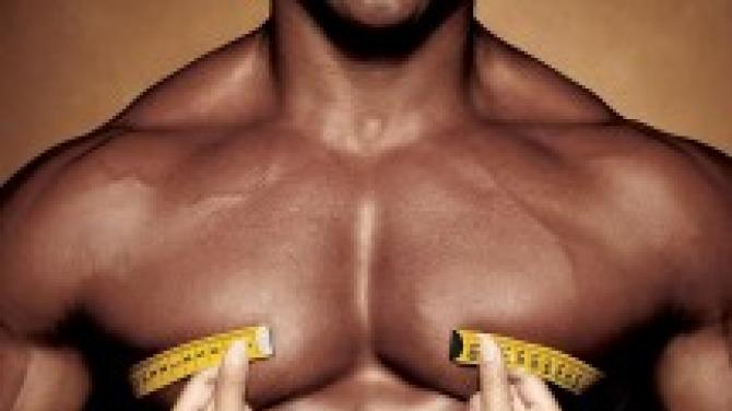 How can a man remove fat from his pectoral muscles?